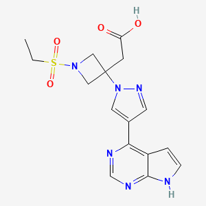 molecular formula C16H18N6O4S B13425064 Baricitinib Acetic Acid Impurity 