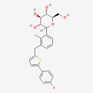 molecular formula C24H25FO5S B13425126 Canagliflozin 2-Methylphenyl 
