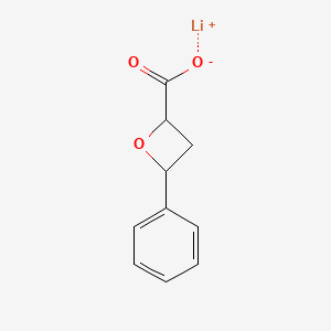 molecular formula C10H9LiO3 B13425179 Lithium(1+)ion4-phenyloxetane-2-carboxylate 