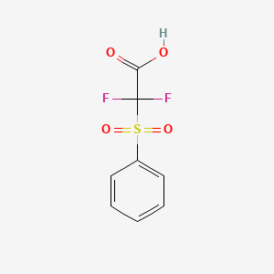 molecular formula C8H6F2O4S B13425191 Difluoro(phenylsulfonyl)acetic acid 
