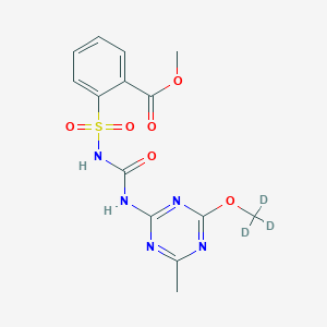 molecular formula C14H15N5O6S B13425205 Metsulfuron-methyl-d3 CAS No. 2377723-88-9