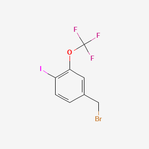 molecular formula C8H5BrF3IO B13425206 4-Iodo-3-(trifluoromethoxy)benzyl bromide 