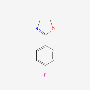 molecular formula C9H6FNO B1342521 2-(4-氟苯基)噁唑 CAS No. 885268-39-3