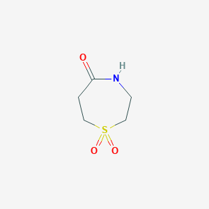 molecular formula C5H9NO3S B1342524 Tetrahydro-1,4-thiazepan-5-one-1,1-dioxide CAS No. 16906-20-0