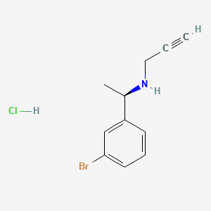 molecular formula C11H13BrClN B13425247 N-[(1R)-1-(3-bromophenyl)ethyl]prop-2-yn-1-amine;hydrochloride 