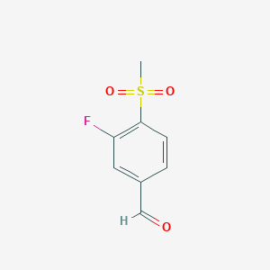 molecular formula C8H7FO3S B1342529 3-Fluoro-4-(methylsulfonyl)benzaldehyde CAS No. 254878-95-0