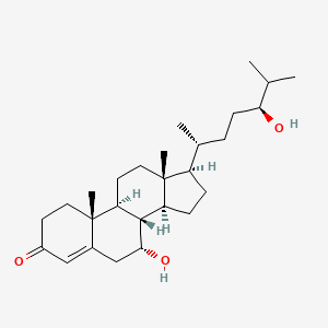 molecular formula C27H44O3 B13425322 (24S)-7alpha,24-dihydroxycholest-4-en-3-one CAS No. 2260669-16-5