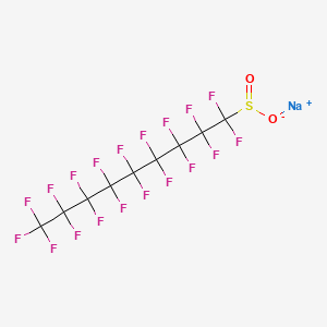 molecular formula C9F19NaO2S B13425415 Sodium;1,1,2,2,3,3,4,4,5,5,6,6,7,7,8,8,9,9,9-nonadecafluorononane-1-sulfinate 