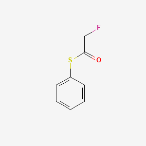 molecular formula C8H7FOS B13425440 Acetic acid, fluorothio-, S-phenyl ester CAS No. 370-04-7