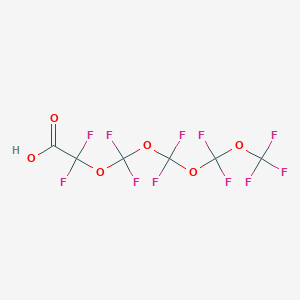 molecular formula CF3(OCF2)4COOH<br>C6HF11O6 B13425444 Perfluoro-3,5,7,9-butaoxadecanoic acid CAS No. 39492-90-5