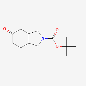 molecular formula C13H21NO3 B1342545 2-Boc-5-oxo-octahydro-isoindole CAS No. 203661-68-1