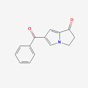 molecular formula C14H11NO2 B13425465 6-Benzoyl-2,3-dihydropyrrolizin-1-one 