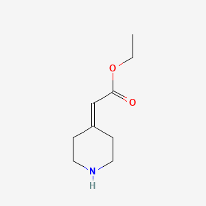 molecular formula C9H15NO2 B1342553 2-(哌啶-4-亚烷基)乙酸乙酯 CAS No. 315203-51-1
