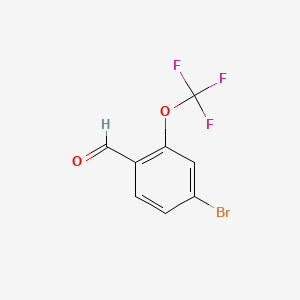 molecular formula C8H4BrF3O2 B1342557 4-溴-2-(三氟甲氧基)苯甲醛 CAS No. 220996-80-5