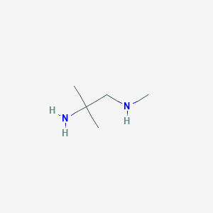 molecular formula C5H14N2 B1342560 (2-Amino-2-methylpropyl)(methyl)amine 