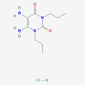 molecular formula C10H19ClN4O2 B1342563 5,6-Diamino-1,3-dipropylpyrimidine-2,4(1H,3H)-dione hydrochloride CAS No. 324002-49-5