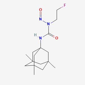 molecular formula C16H26FN3O2 B13425739 Urea, 1-(2-fluoroethyl)-1-nitroso-3-(3,5,7-trimethyl-1-adamantyl)- CAS No. 33024-42-9