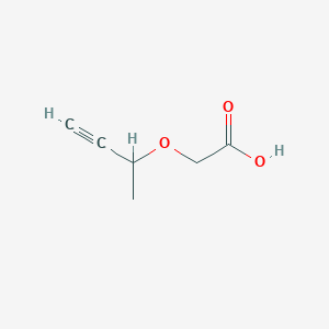 molecular formula C6H8O3 B1342574 2-(But-3-yn-2-yloxy)acetic acid 