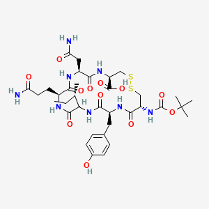 molecular formula C35H52N8O12S2 B13425744 N-(tert-Butoxycarbonyl)tocinoic Acid 