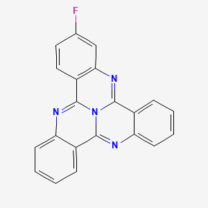 molecular formula C21H11FN4 B13425820 Tricycloquinazoline, 2-fluoro- CAS No. 313-95-1