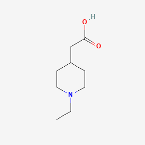 molecular formula C9H17NO2 B1342588 (1-乙基哌啶-4-基)乙酸 CAS No. 915922-85-9
