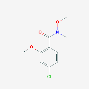molecular formula C10H12ClNO3 B1342594 4-氯-N,2-二甲氧基-N-甲基苯甲酰胺 CAS No. 205320-02-1