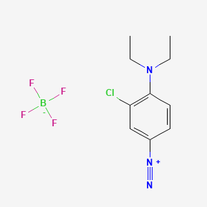 molecular formula C10H13BClF4N3 B13425953 3-Chloro-4-(diethylamino)benzenediazonium tetrafluoroborate CAS No. 22276-63-7
