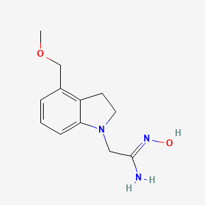 molecular formula C12H17N3O2 B13426032 (Z)-N'-hydroxy-2-(4-(methoxymethyl)indolin-1-yl)acetimidamide 