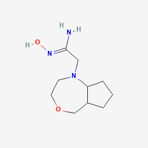 molecular formula C10H19N3O2 B13426060 (Z)-N'-hydroxy-2-(octahydro-1H-cyclopenta[e][1,4]oxazepin-1-yl)acetimidamide 
