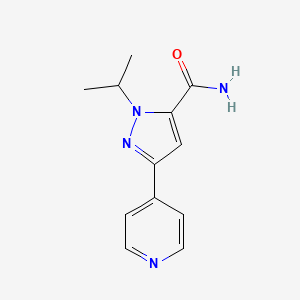 molecular formula C12H14N4O B13426061 1-isopropyl-3-(pyridin-4-yl)-1H-pyrazole-5-carboxamide 
