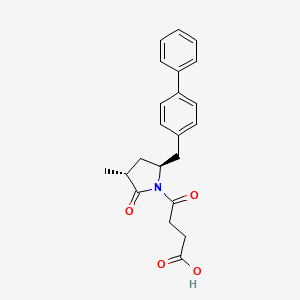 molecular formula C22H23NO4 B13426087 4-((3R,5S)-5-([1,1'-Biphenyl]-4-ylmethyl)-3-methyl-2-oxopyrrolidin-1-yl)-4-oxobutanoic acid CAS No. 2216746-87-9