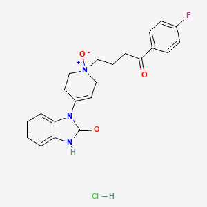 molecular formula C22H23ClFN3O3 B13426107 Droperidol Imp. D (EP); (1RS)-1-[4-(4-Fluorophenyl)-4-oxobutyl]-4-(2-oxo-2,3-dihydro-1H-benzimidazol-1-yl)-1,2,3,6-tetrahydropyridine 1-Oxide Hydrochloride; Droperidol Imp. D (EP) as Hydrochloride; Droperidol Impurity D as Hydrochloride 