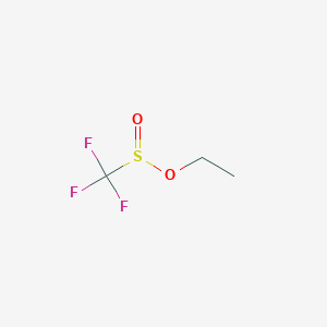 molecular formula C3H5F3O2S B13426138 Ethyl trifluoromethanesulfinate 