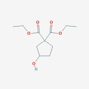 molecular formula C11H18O5 B1342618 Diethyl 3-hydroxycyclopentane-1,1-dicarboxylate CAS No. 21736-07-2