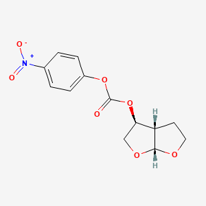 molecular formula C13H13NO7 B13426305 (3S,3aS,6aR)-Hexahydrofuro[2,3-b]furan-3-yl 4-Nitrophenyl Ester Carbonic Acid 