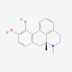 molecular formula C18H19NO2 B134264 (6Ar)-6,6a-dimethyl-5,6,6a,7-tetrahydro-4h-dibenzo[de,g]quinoline-10,11-diol CAS No. 147353-44-4