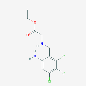 molecular formula C11H13Cl3N2O2 B13426497 Ethyl (6-Amino-2,3,4-trichlorobenzyl)glycinate CAS No. 2187431-31-6