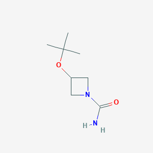 molecular formula C8H16N2O2 B13426535 3-(Tert-butoxy)azetidine-1-carboxamide 