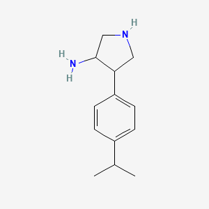 molecular formula C13H20N2 B13426545 4-(4-Isopropylphenyl)pyrrolidin-3-amine 