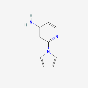 molecular formula C9H9N3 B1342660 2-(1H-pyrrol-1-yl)pyridin-4-amine 