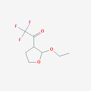 molecular formula C8H11F3O3 B13426634 1-(2-Ethoxyoxolan-3-yl)-2,2,2-trifluoroethan-1-one CAS No. 333339-73-4