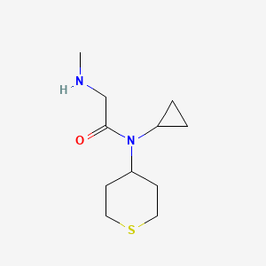 molecular formula C11H20N2OS B13426696 N-cyclopropyl-2-(methylamino)-N-(tetrahydro-2H-thiopyran-4-yl)acetamide 