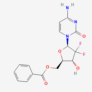 molecular formula C16H15F2N3O5 B13426728 Gemcitabine 5-Benzoate 