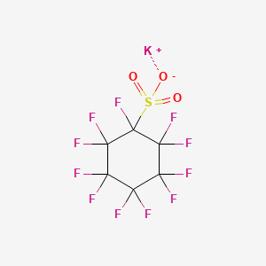 molecular formula C6F11KO3S B13426831 Cyclohexanesulfonic acid, undecafluoro-, potassium salt CAS No. 3107-18-4