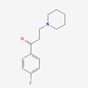 molecular formula C14H18FNO B13426870 Propiophenone, 4'-fluoro-3-piperidino- CAS No. 25872-68-8