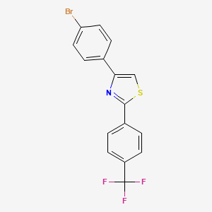 molecular formula C16H9BrF3NS B1342690 4-(4-Bromophenyl)-2-(4-(trifluoromethyl)phenyl)thiazole CAS No. 211032-07-4
