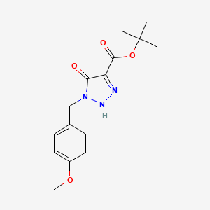 molecular formula C15H19N3O4 B13426922 tert-butyl 1-[(4-methoxyphenyl)methyl]-5-oxo-2H-triazole-4-carboxylate 