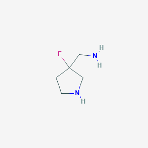 molecular formula C5H11FN2 B1342694 3-Fluoro-3-pyrrolidinemethanamine 