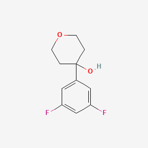 molecular formula C11H12F2O2 B1342696 4-(3,5-difluorophenyl)tetrahydro-2H-pyran-4-ol CAS No. 139503-12-1