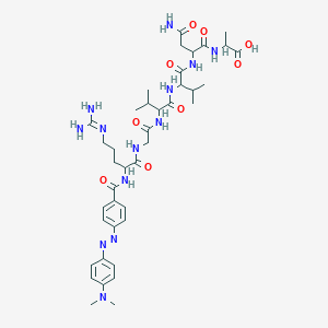 molecular formula C40H59N13O9 B13426992 DABCYL-Arg-Gly-Val-Val-Asn-Ala-OH CAS No. 289898-42-6